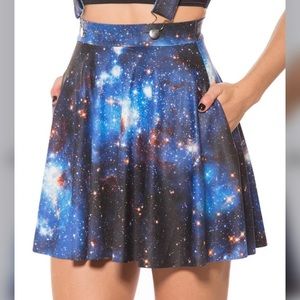 Blackmilk Galaxy Blue Pinafore Pocket Skirt